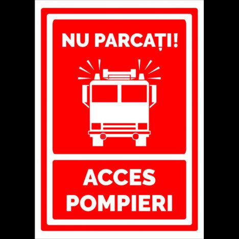 Indicator nu parcati acces pompieri